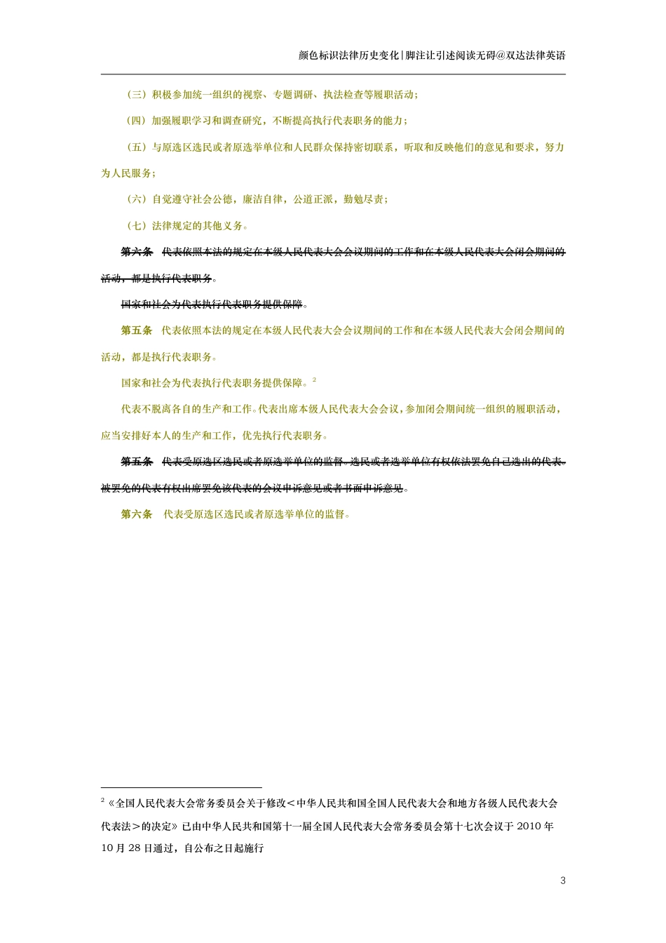 中华人民共和国全国人民代表大会和地方各级人民代表大会代表法（演进版）_第3页