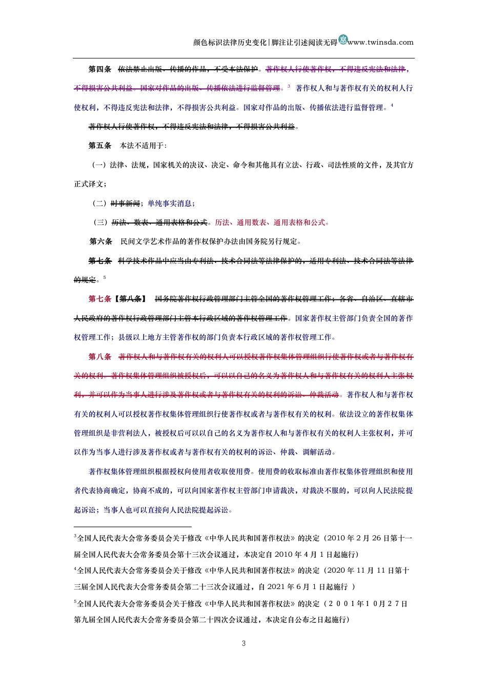 中华人民共和国著作权法（历史变化对比版）_第3页