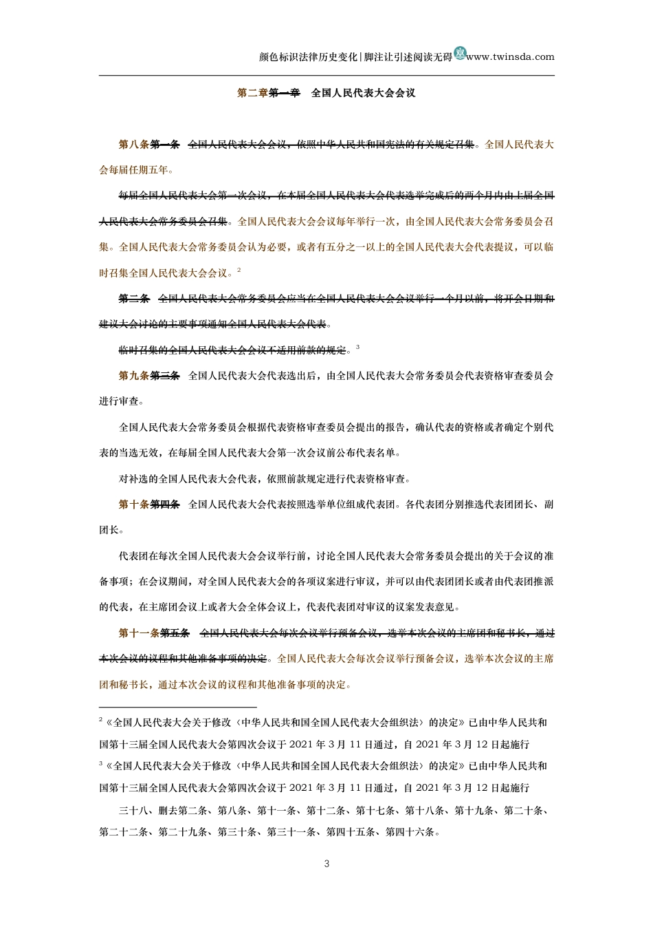 中华人民共和国全国人民代表大会组织法（历史变化对比版）_第3页