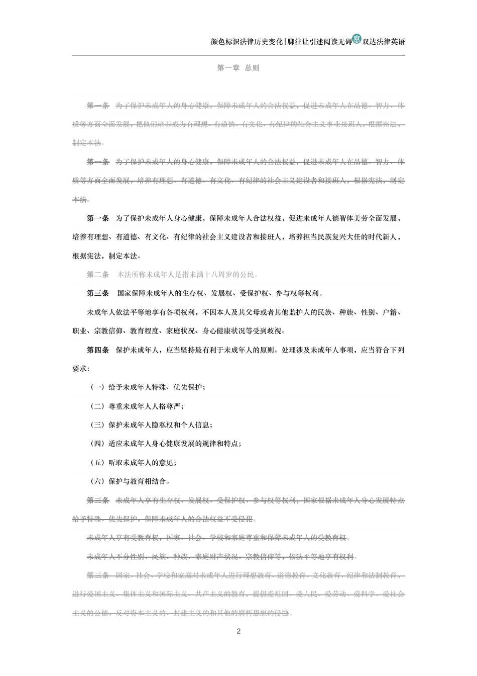 中华人民共和国未成年人保护法(历史变化对比版)_第2页