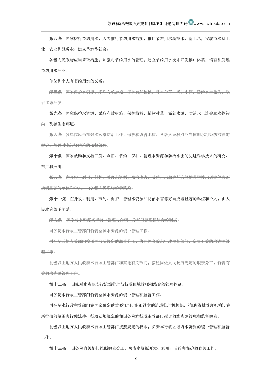 中华人民共和国水法(历史变化对比版)_第3页