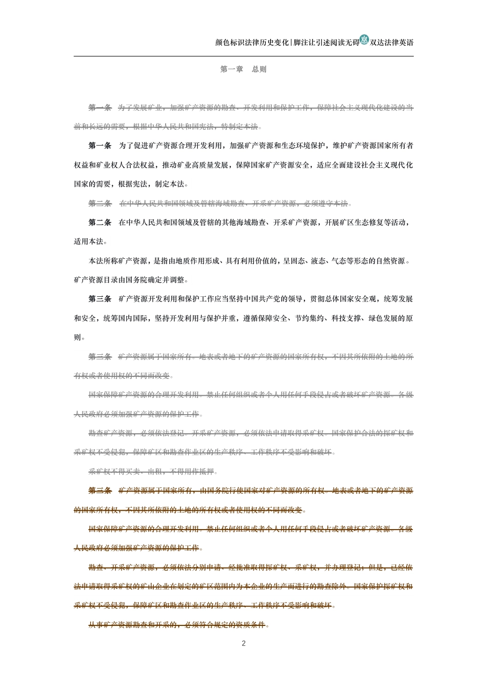 中华人民共和国矿产资源法(历史变化对比版)_第2页