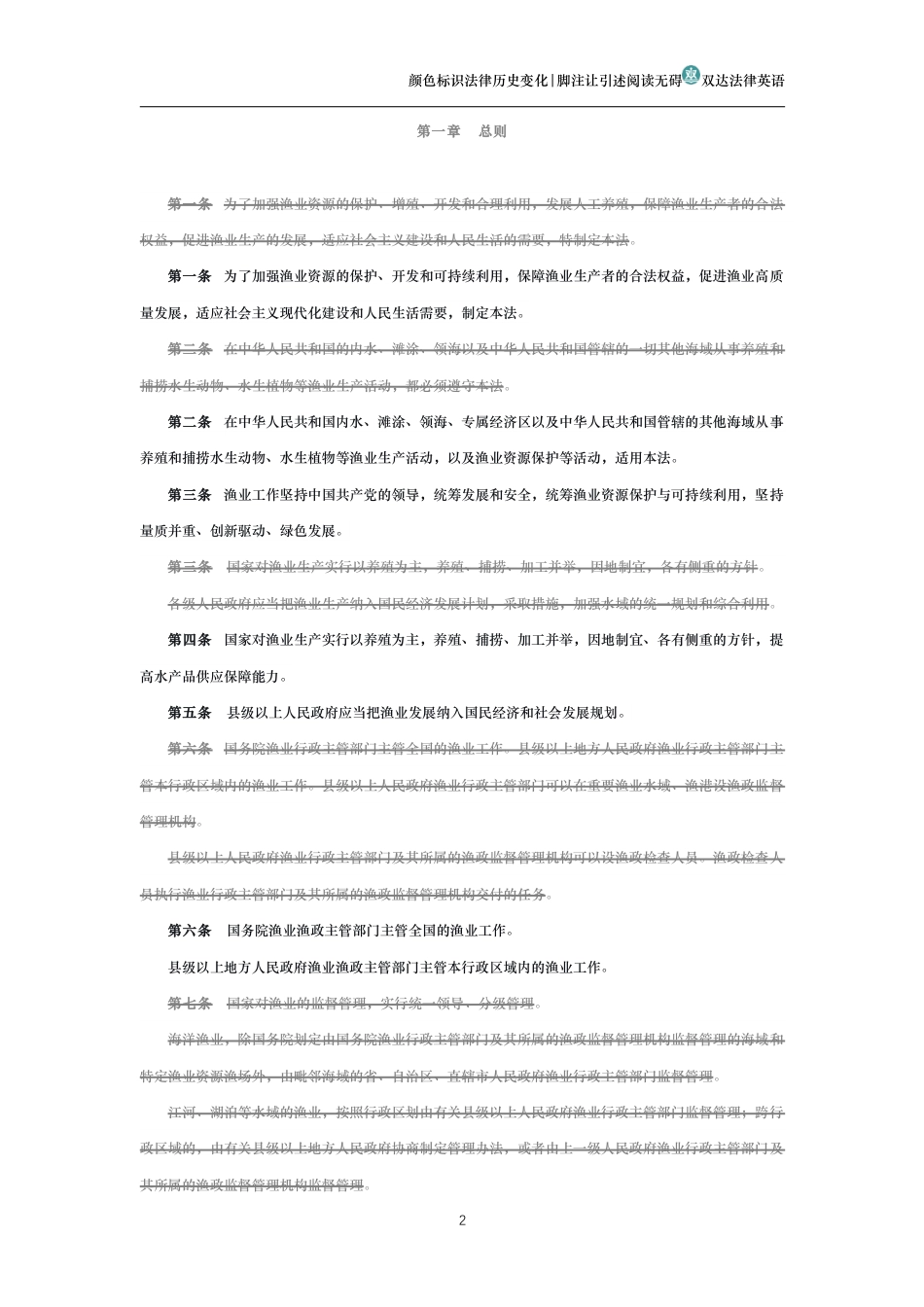 中华人民共和国渔业法(历史变化对比版)_第2页