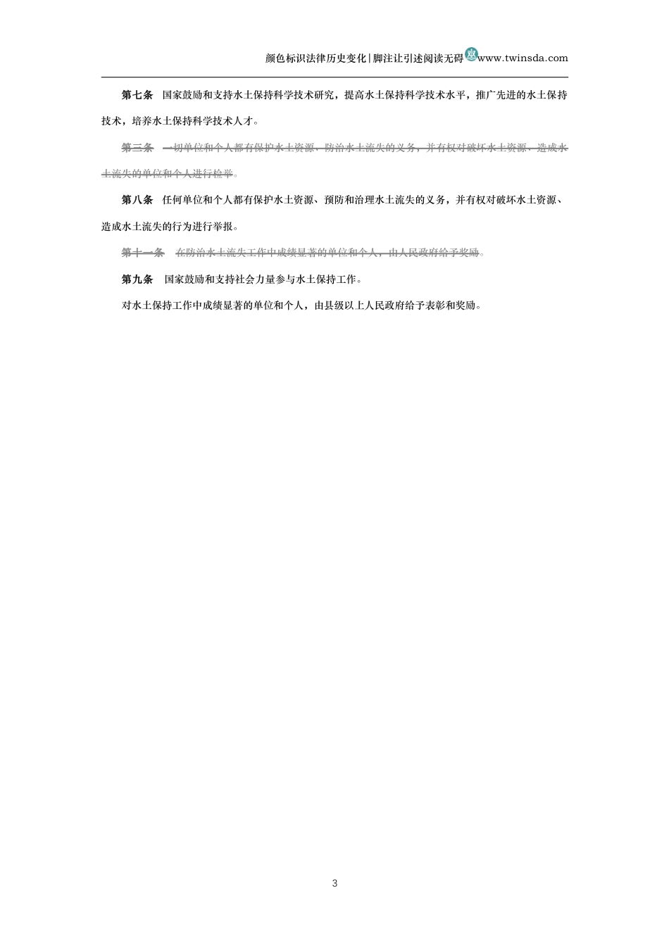 中华人民共和国水土保持法(历史变化对比版)_第3页