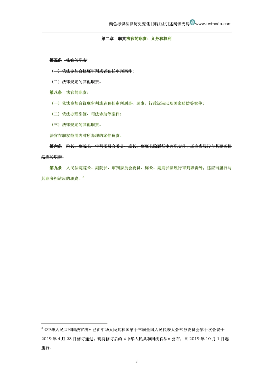中华人民共和国法官法(历史变化对比版)_第3页